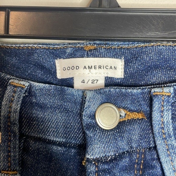 Good American | Women’s Good Classic Distressed Jeans in Indigo Size 27 NWT - Picture 5 of 8